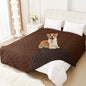 hyha Waterproof Dog Blanket, Reversible Pet Bed Blanket, Soft Sofa Couch Cover by hyha