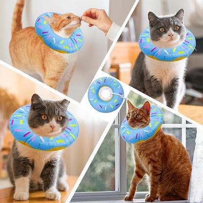Cat Cone Soft Collar, Adjustable Cat Recovery Collars Kitten Cones to Stop - Image 7