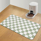 Checkered Dog Food Mat, Absorbent Leak-Proof Pet Feeding Mat, Quick Dry Cat by CooRug