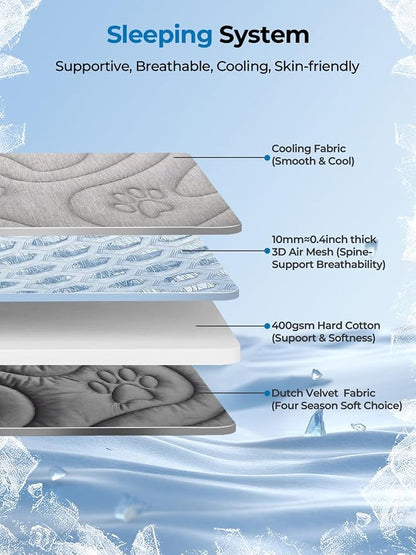Dog Cooling Mat, Reversible Cool & Warm Pet Orthopedic Pad, Thick Mat - Image 5