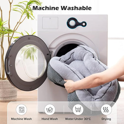 INVENHO Small Dog Bed Washable Orthopedic Calming Warming Durable Pet Bed - Image 6