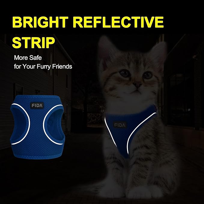 Fida Comfy Dog Harness with Leash, Cat Vest Harness Escape Proof, Breathable - Image 4