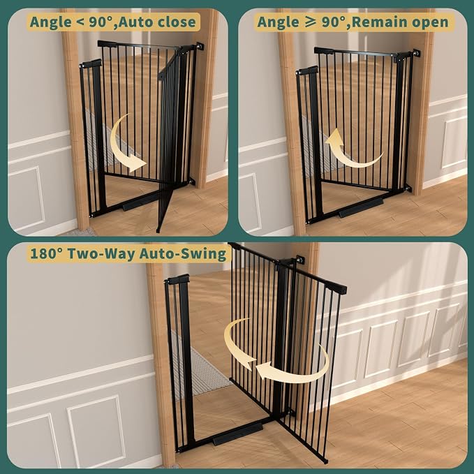 40.55" Tall, 34.05-45.86 Inch Wide, 1.37" Ultra Narrow Spacing Dog Pet Baby - Image 9