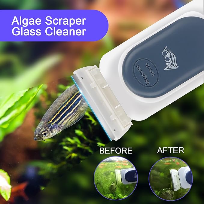 AQQA Aquarium Strong Magnetic Cleaner Brush, Fish Tank Glass Algae Magnet - Image 7