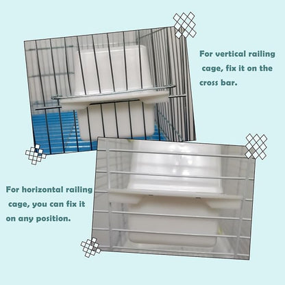 IBWell 2 Pack Bird Water Bowl Clear Bird Food Container Bird Cage Feeder No - Image 4