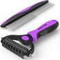 Pet Grooming Brush and Metal Comb Combo by Docrok