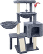Cat Tree with Cat Condo and Two Hammocks, Cat Tree with Scratching Posts and by Tuaoeef