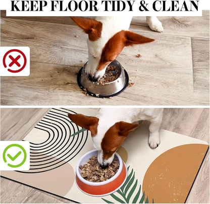 Dog Food Mats for Floors Super Absorbent, Pet Cat Food Mat - Image 3