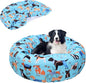 Round Replacement Dog Bed Covers Elastic Edged Washable Pet Bed Protector by Hoopttay