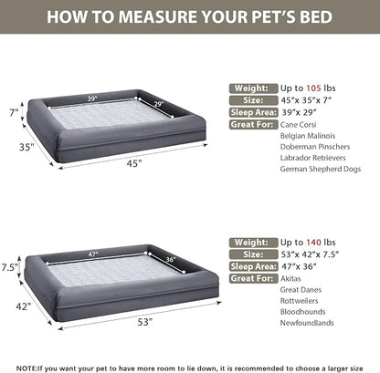 WNPETHOME XXL Extra Large Dog Bed, Washable Dog Couch - Image 3