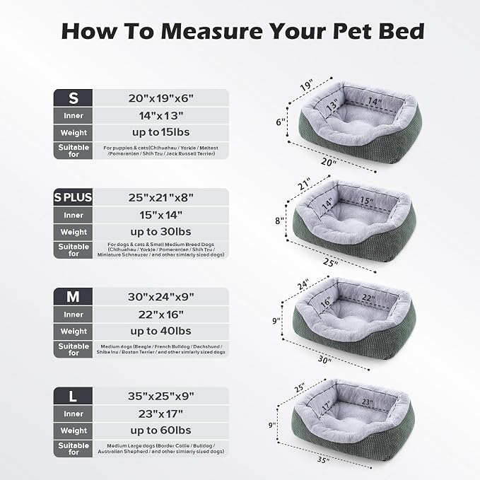 INVENHO Small Dog Bed Washable Orthopedic Calming Warming Durable Pet Bed - Image 5