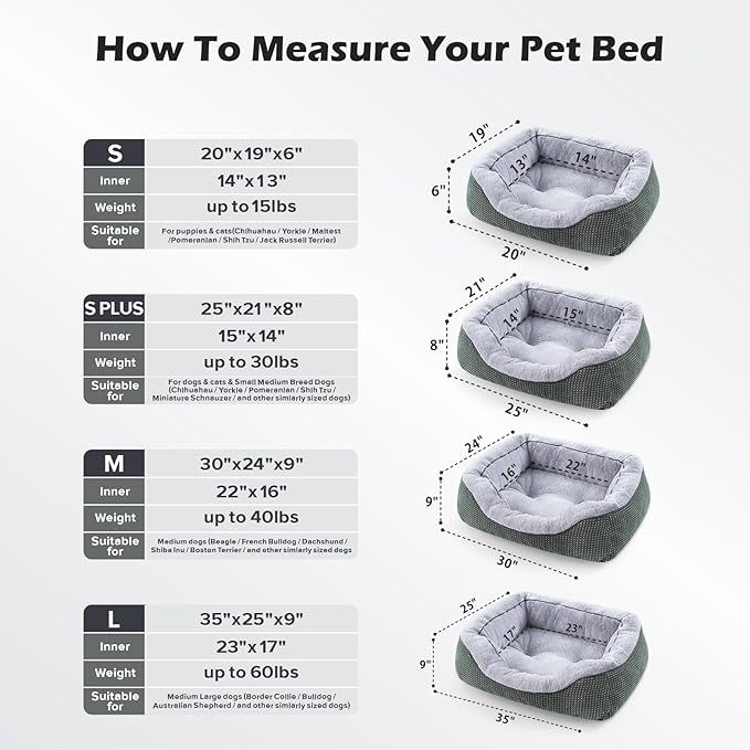 INVENHO Small Dog Bed Orthopedic Warming Soft Calming Sleeping Durable - Image 5