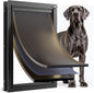 Extra Large Dog Door for Door All Aluminum 3 Flaps Black, Heavy Duty XL Dog by PETCOMING