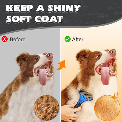 3PCS Pet Grooming Rake & Metal Comb & Flea Comb - Image 6