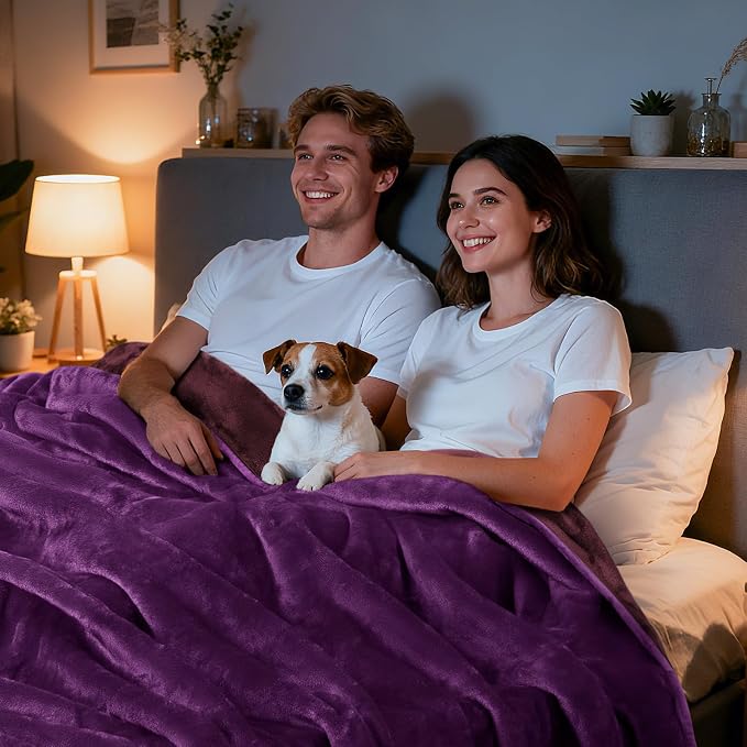 LOOBANI Waterproof Blanket for Bed: Reversible Soft Flannel King Size Bed - Image 5