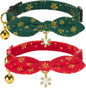 Bunny Ear Christmas Bowtie Cat Collar by YUDOTE