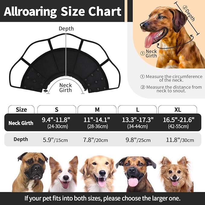 Allroaring Dog Cone Alternative, Soft Dog Cones - Image 2