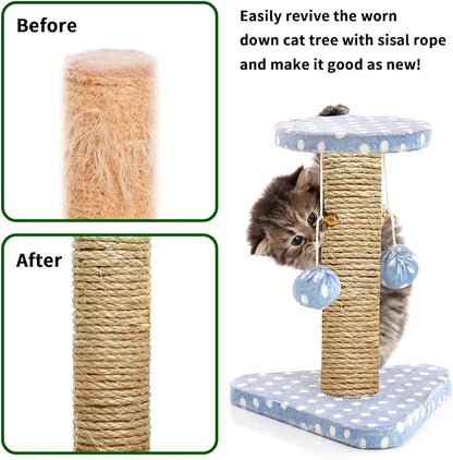 Cat Natural Sisal Rope 1/4 Inch 6mm 98-Feet - Image 2