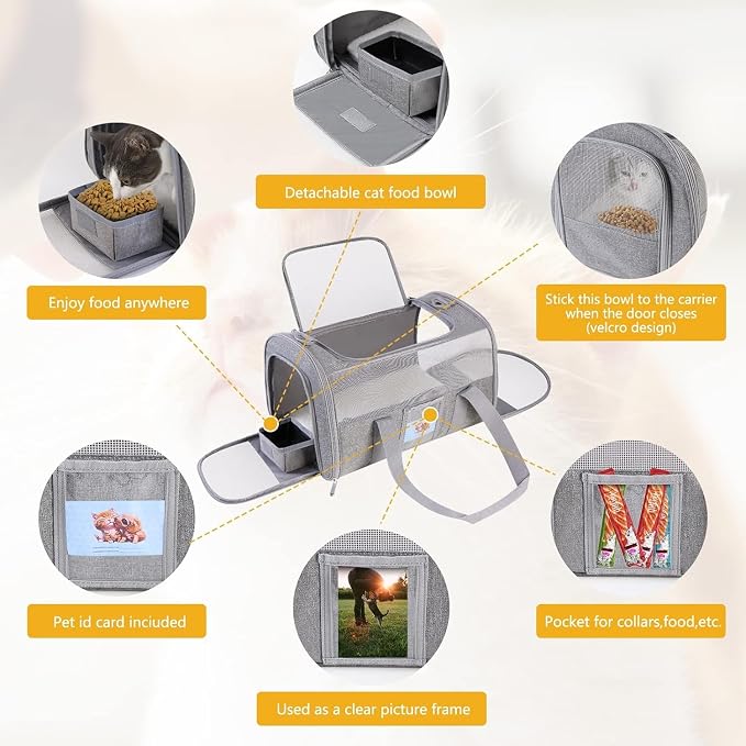 Airline Approved Cat Carrier, Soft-Sided Pet Travel Carrier - Image 4