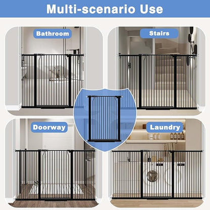 40.5" Extra Tall Baby Gate No Drill, 54.7"-60.2" Extra Wide Dog Pet Gate Indoor - Image 8
