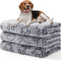 Luciphia 1 Pack 3 Blankets Fluffy Premium Fleece Pet Blanket Flannel Paw by luciphia
