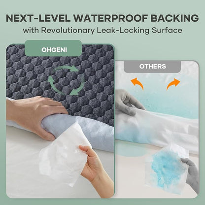 OhGeni Waterproof Mattress Protector, Fitted Sheet - Image 5