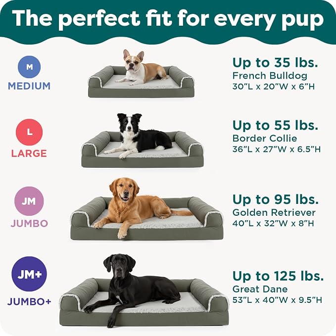 Furhaven Orthopedic Dog Bed for Large Dogs w/ Removable Bolsters & Washable - Image 6