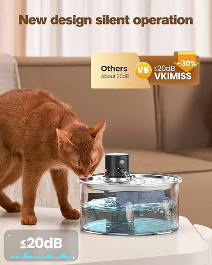Wireless Cat Water Fountain Cordless: 108oz/3.2L Battery Operated Pet Fountain - Image 7