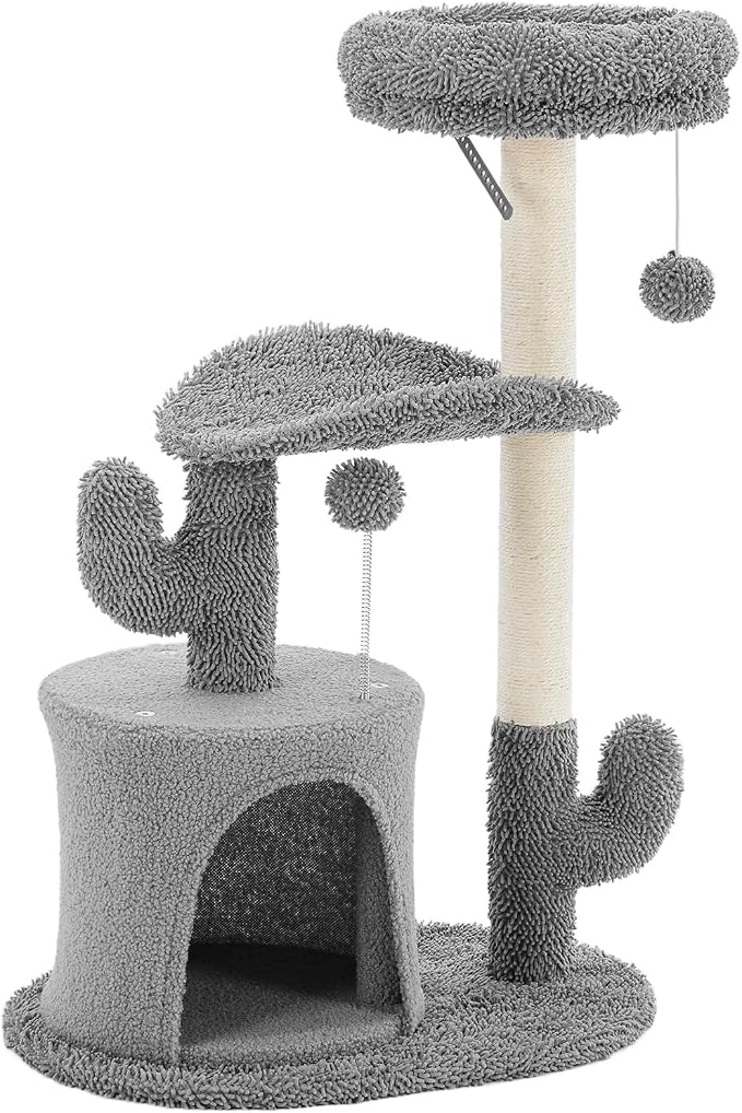 Sweetcrispy 33" Cat Tree Tower for Indoor Cats, Small Cat Scratching Post - Image 7