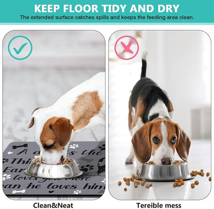 Pet Feeding Mat for Floors Waterproof Dog Mat for Food and Water Absorbent - Image 5