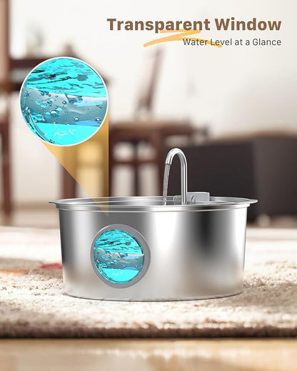 Dog Water Fountain for Large Dogs: Big Cat Water Fountain Stainless Steel - Image 5