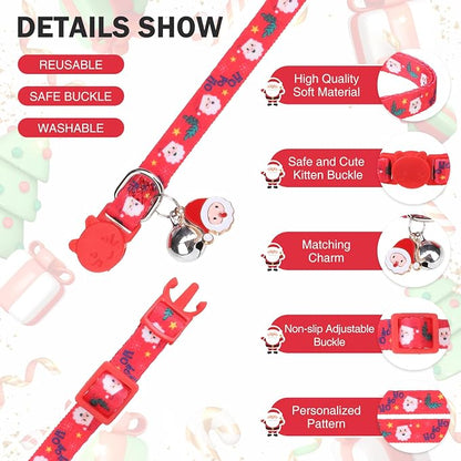 3 Pack Christmas Cat Collars Breakaway - Image 7