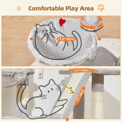 Taoqimiao Cat Tree, 38.2-Inch Cat Tower - Image 5