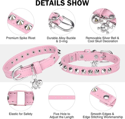 Leather Cat Collars for Boy Girl Cats - Image 2