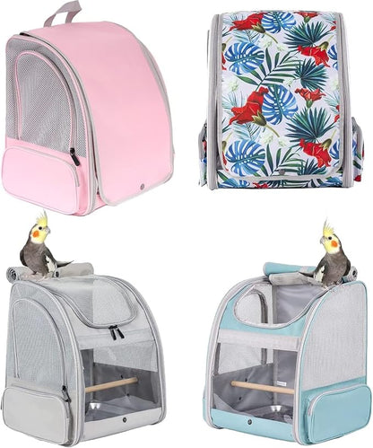 Bird Carrier Backpack with Wooden Stand Perch, Vented and Breathable Bag to - Image 7