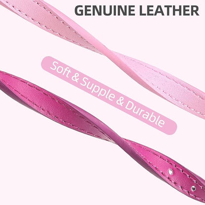 PUPTECK 2 PCS Soft Genuine Leather Cat Kitten Collar - Image 4