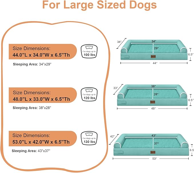 Large Dog Bed Orthopedic Washable: Beds Bolster XXL Bed Big XLarge Dogs Egg - Image 6