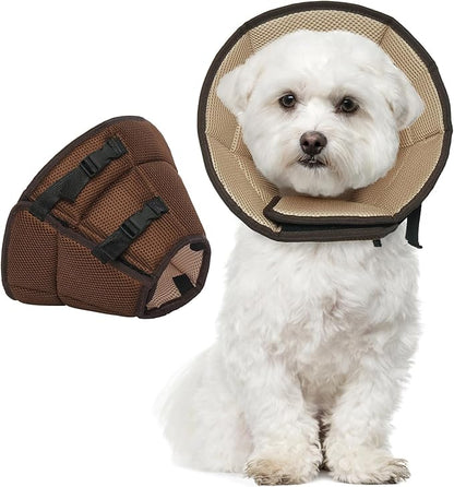 Dog Cone Collar After Surgery for Medium Dogs, Adjustable Soft Recovery Cone by LETSQK