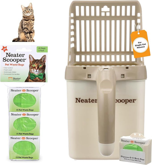 Neater Pet Brands Neater Scooper Standard Cat Litter Scoop, 60 Refill Bags – by NeaterPetBrands