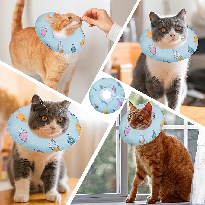 Cat Cone Collar Soft, Spay Soft Cones to Stop Licking, Cat Neck Donut Pillow - Image 7