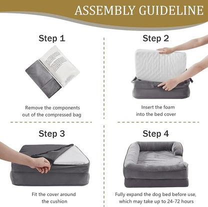 Bedfolks Orthopedic Dog Bed, Waterproof Dog Sofa Bed - Image 6