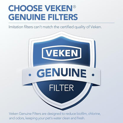 Veken Cat Water Fountain Filters, 4 Pack Replacement Filters & 4 Pack - Image 2