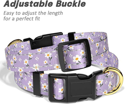 Reflective Dog Collar for Large Dogs, Cute Flower Theme Adjustable Heavy-Duty - Image 6