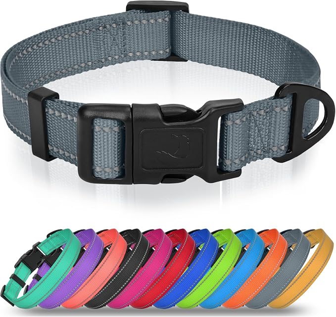 Joytale Large Dog Collar, Reflective and Adjustable Nylon Pet Collar by Joytale
