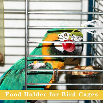 6 Pieces Bird Cage Food Holder Parrot Fruit Vegetable Clips Bird Cage Feeder - Image 5