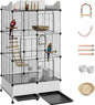 Encrypted Bird Cage Large Bird Cages 57-Inch, Top Storage Space, Bottom Splash by SNAAT