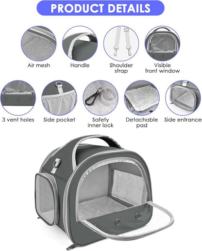 Bissap Bearded Dragon Travel Carrier, Portable Guinea Pig Carrier Bag Tortoise - Image 2