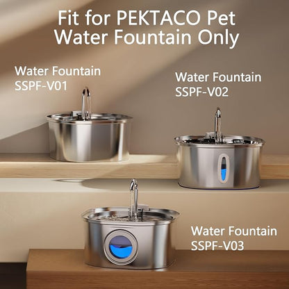 PEKTACO Cat Water Fountain Replacement Filters & Pre-Filter Sponges - Image 6