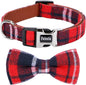 Faleela Soft &Comfy Bowtie Christmas Dog Collar, Detachable and Adjustable Bow by Faleela