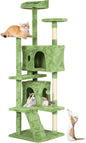 BestPet | 70" Cat Tree Tower | Green | Sturdy, Hanging Cat Toys, Observation by BestPet